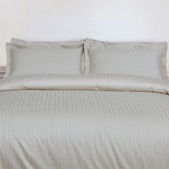 Malako Caèn 500TC 100% Cotton Grey 7 Piece Bedding Set