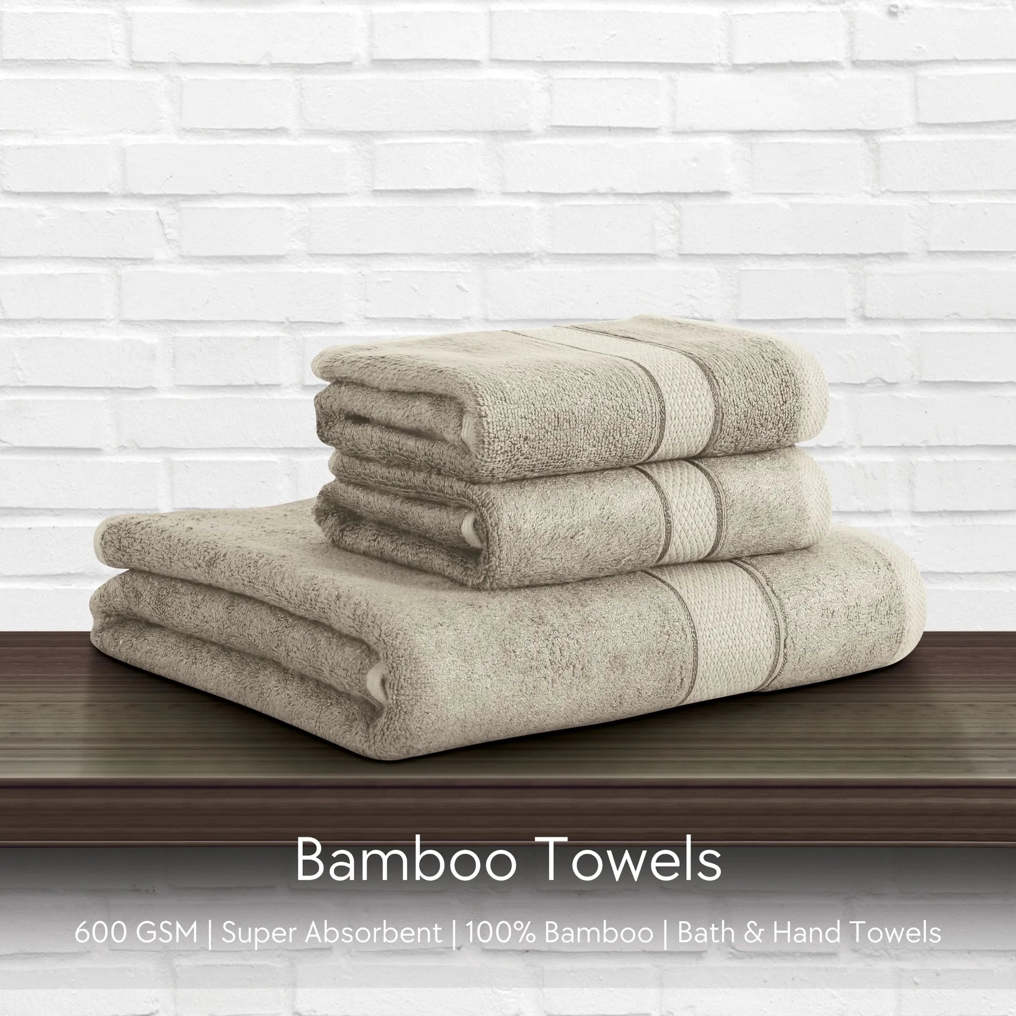 Malako Olive Beige Bamboo Towel (600GSM)
