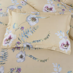 Malako Sion 100% Cotton Yellow Floral King Size Bedding