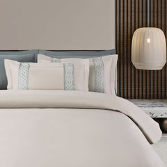 Malako Luxe Stitch & Dream: 550 TC Olive Beige Premium Embroidered Bedding