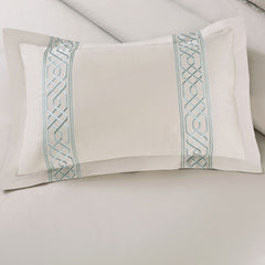 Malako Luxe Stitch & Dream: 550 TC Olive Beige Premium Embroidered Bedding