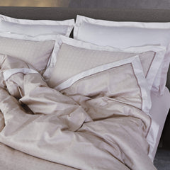 Malako Coloured Jacquard Beige Abstract 500 TC 100% Cotton Double Bed Duvet Cover Set