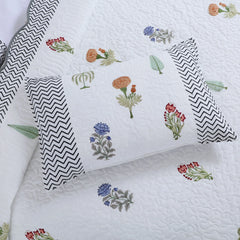 Cotton Quilted Bedcover Set with Pillow Covers
