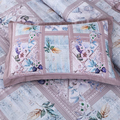 Cotton quilted comforter bedding set with cushions