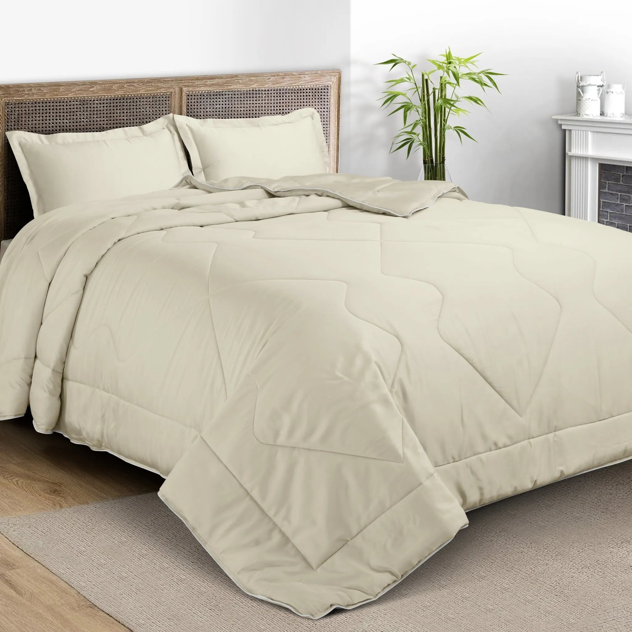 For Summer: 200GSM Malako Eco-Luxe Olive Beige 100% Bamboo Quilt/Comforter