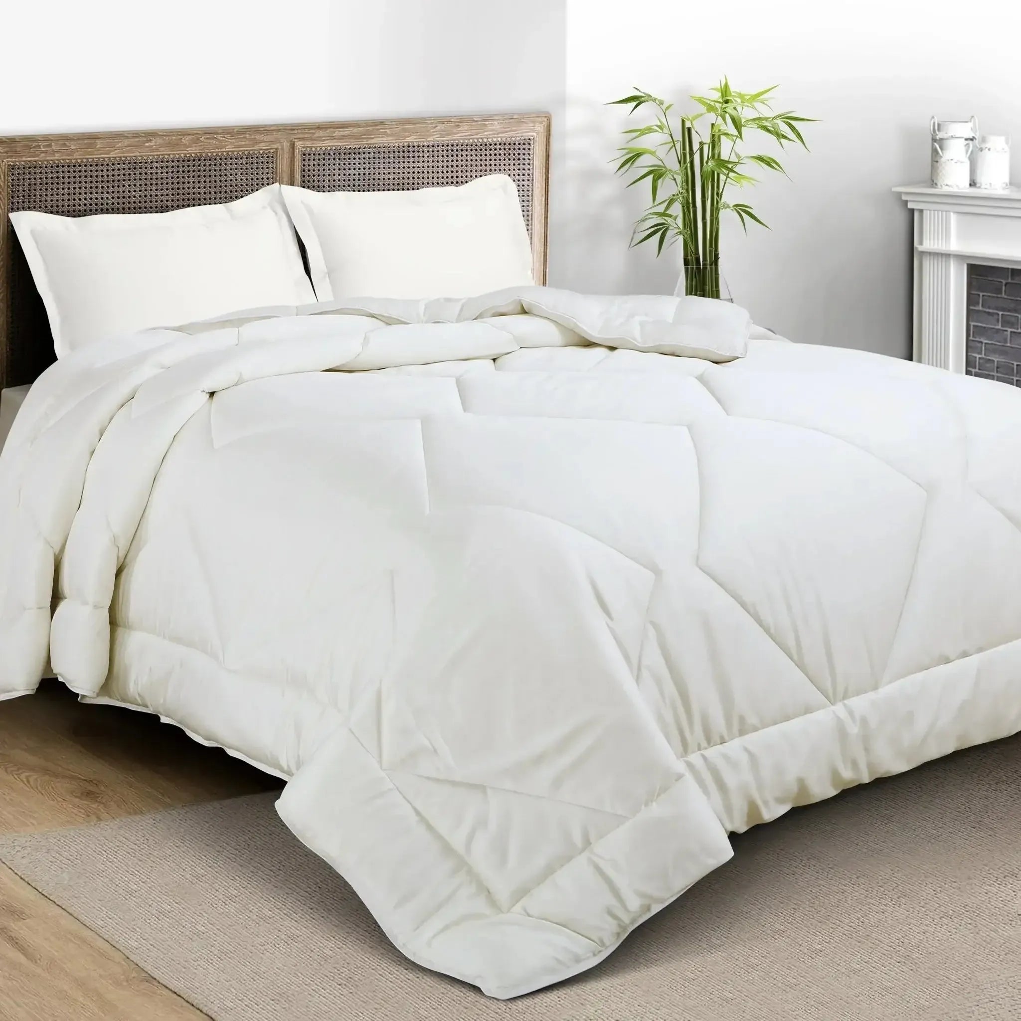 For Winters: 360 GSM Malako Eco-Luxe Off White 100% Bamboo Quilt/Comforter