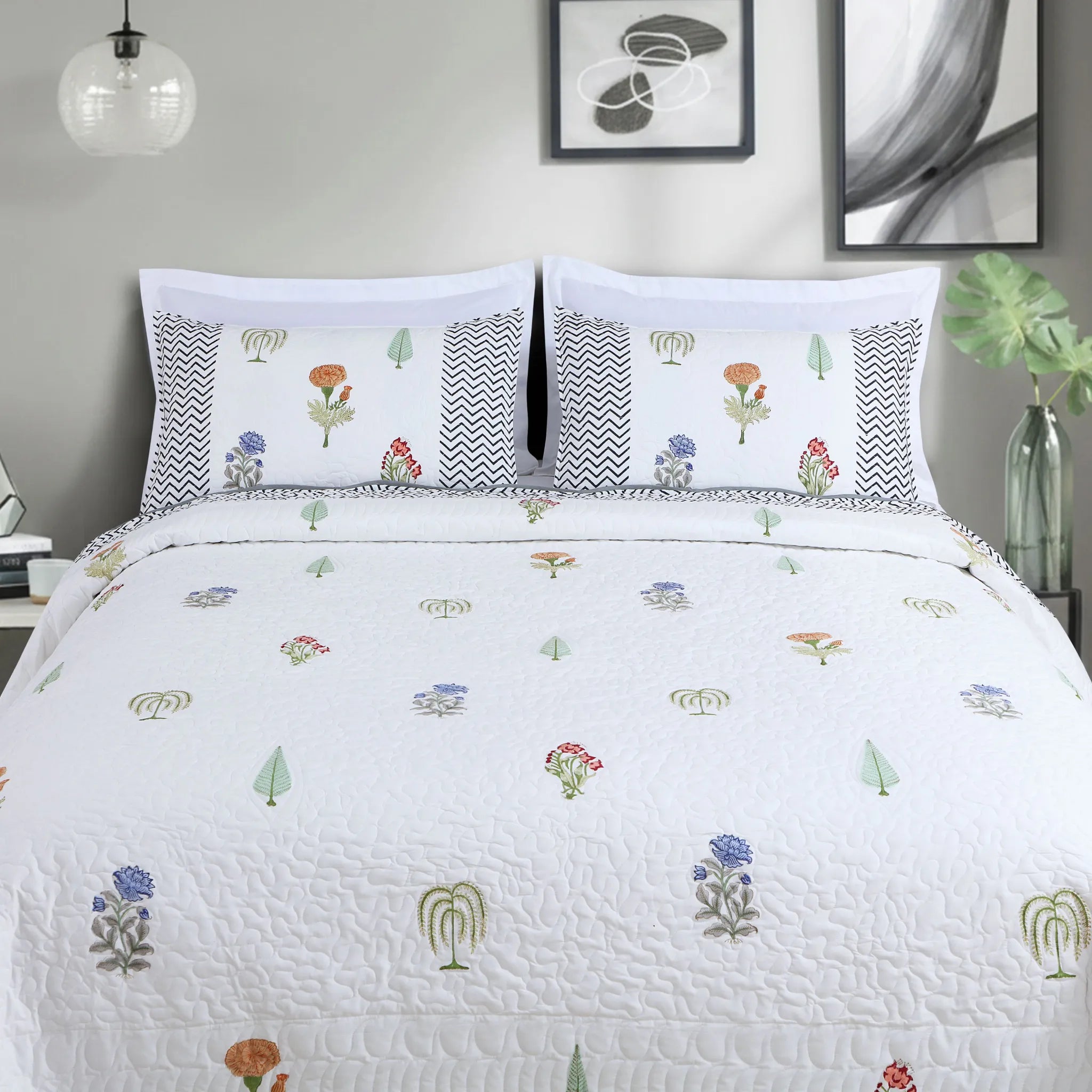 Lightweight Soft Cotton Quilted Bedspread