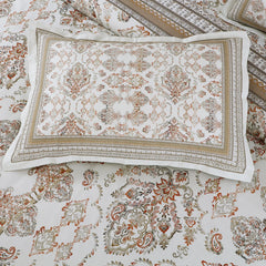 Luxury 100% cotton king size bedsheet set beige