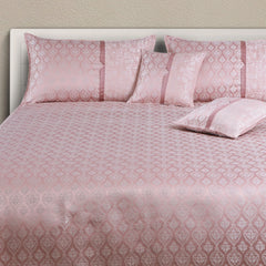 Luxury Ethnic Pink Bedcover Set with Cushion Covers