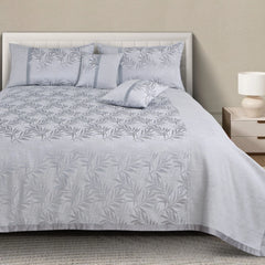 Luxury Silver Grey Bedcover Set with Cushion Covers