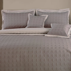 Malako Luxe 550 TC 100% Cotton Taupe & Beige Solid King Size Reversible Bedspread Set