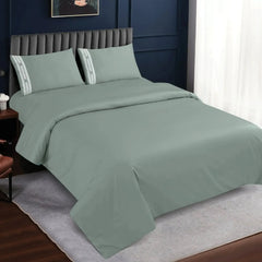Malako Luxe Collection 550 TC Olive Green Premium Embroidered Bedding