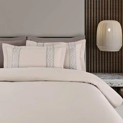 Malako Luxe Stitch & Dream 550 TC Beige Premium Embroidered Bedding