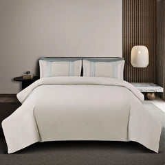 Malako Luxe Stitch & Dream 550 TC Olive Beige Premium Embroidered Bedding