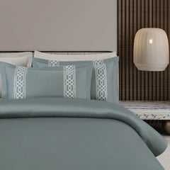 Malako Luxe Stitch & Dream 550 TC Olive Green Premium Embroidered Bedding