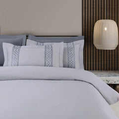 Malako Luxe Stitch & Dream 550 TC Silver Grey Premium Embroidered Bedding