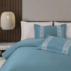 Malako Luxe Stitch & Dream 550 TC Teal Green Premium Embroidered Bedding