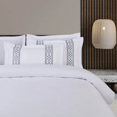 Malako Luxe Stitch & Dream 550 TC White Premium Embroidered Bedding