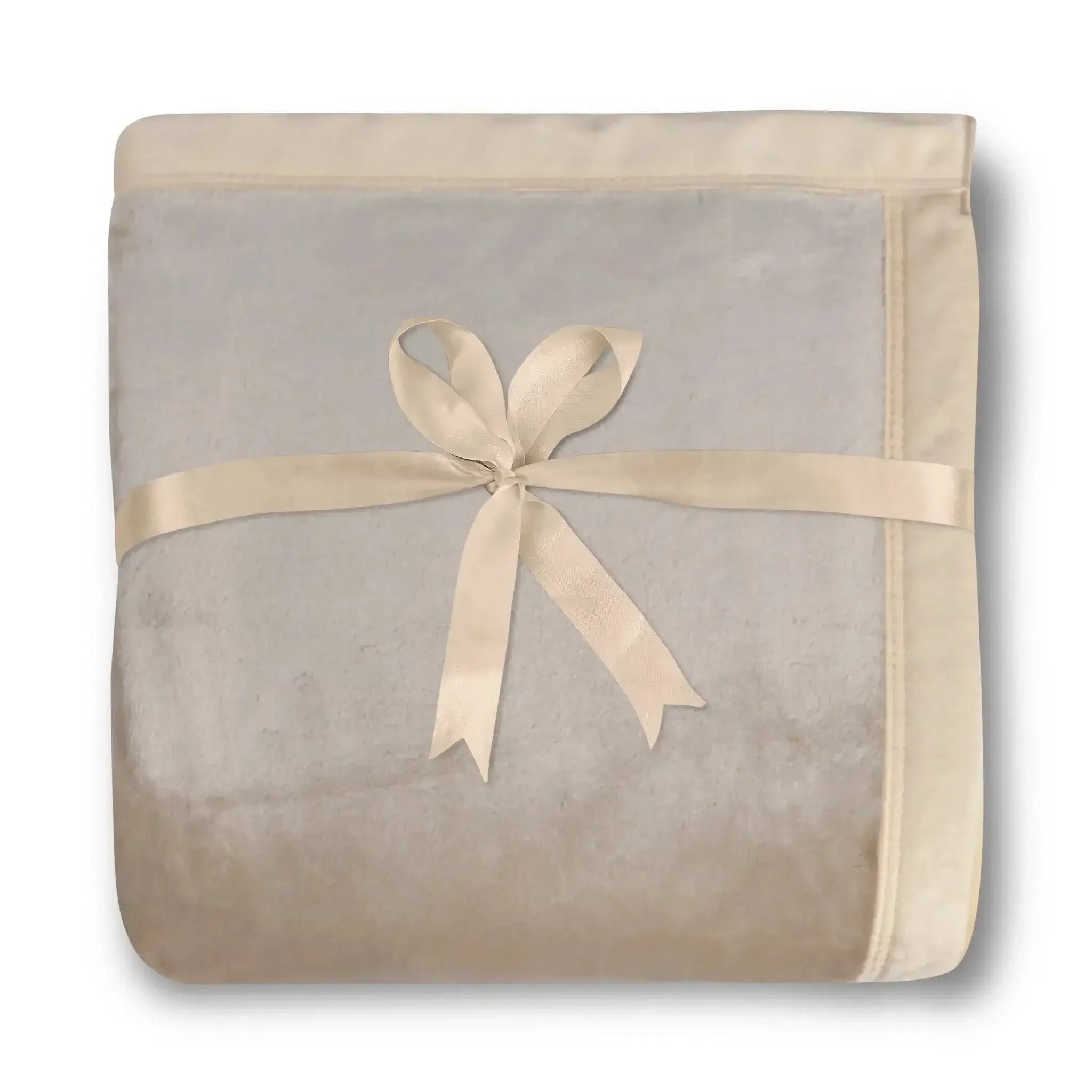 Malako Plush Beige Double Bed AC Blanket