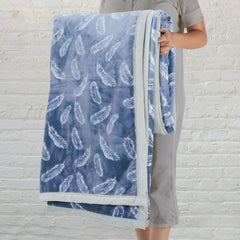 Malako Plush Blue Double Bed AC Blanket