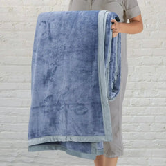 Malako Plush Blue Single Bed AC Blanket