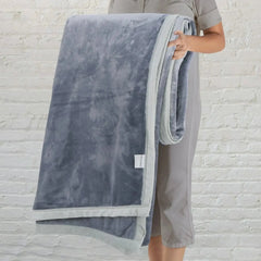 Malako Plush Grey Double Bed AC Blanket