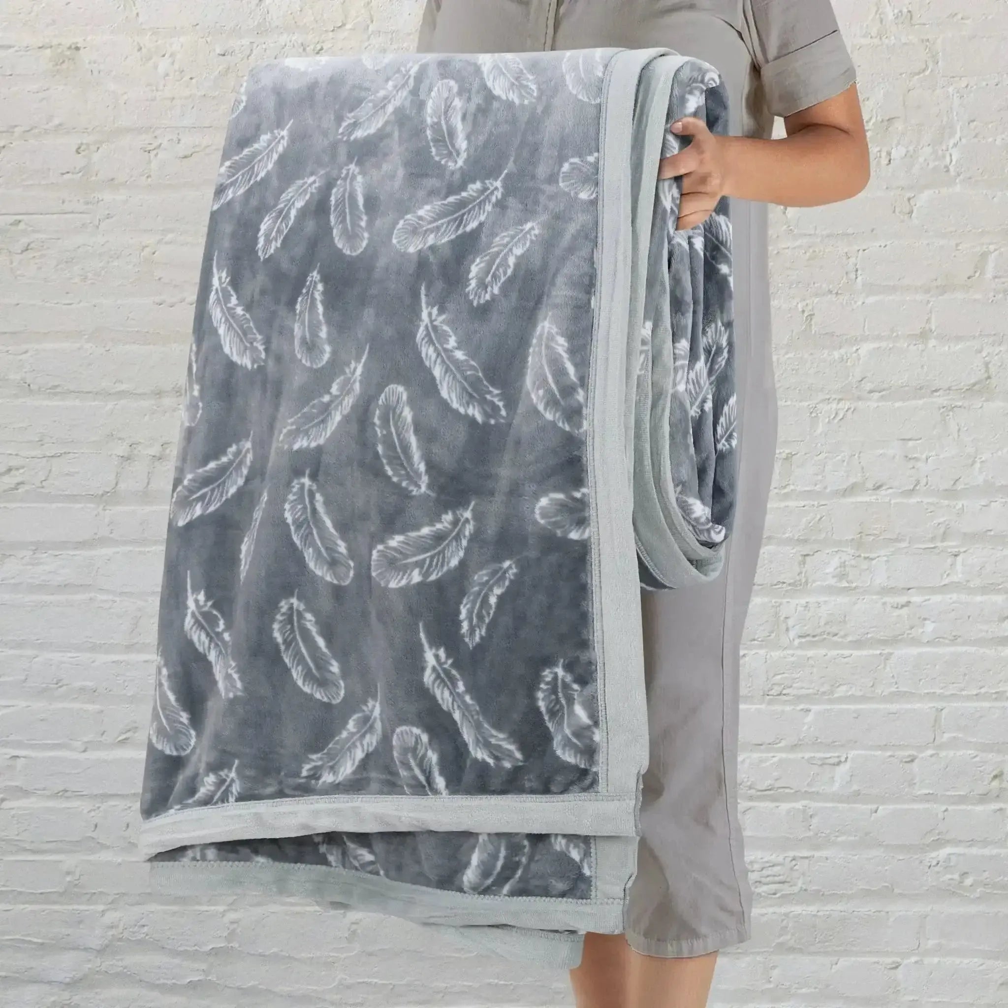 Malako Plush Grey Single Bed AC Blanket
