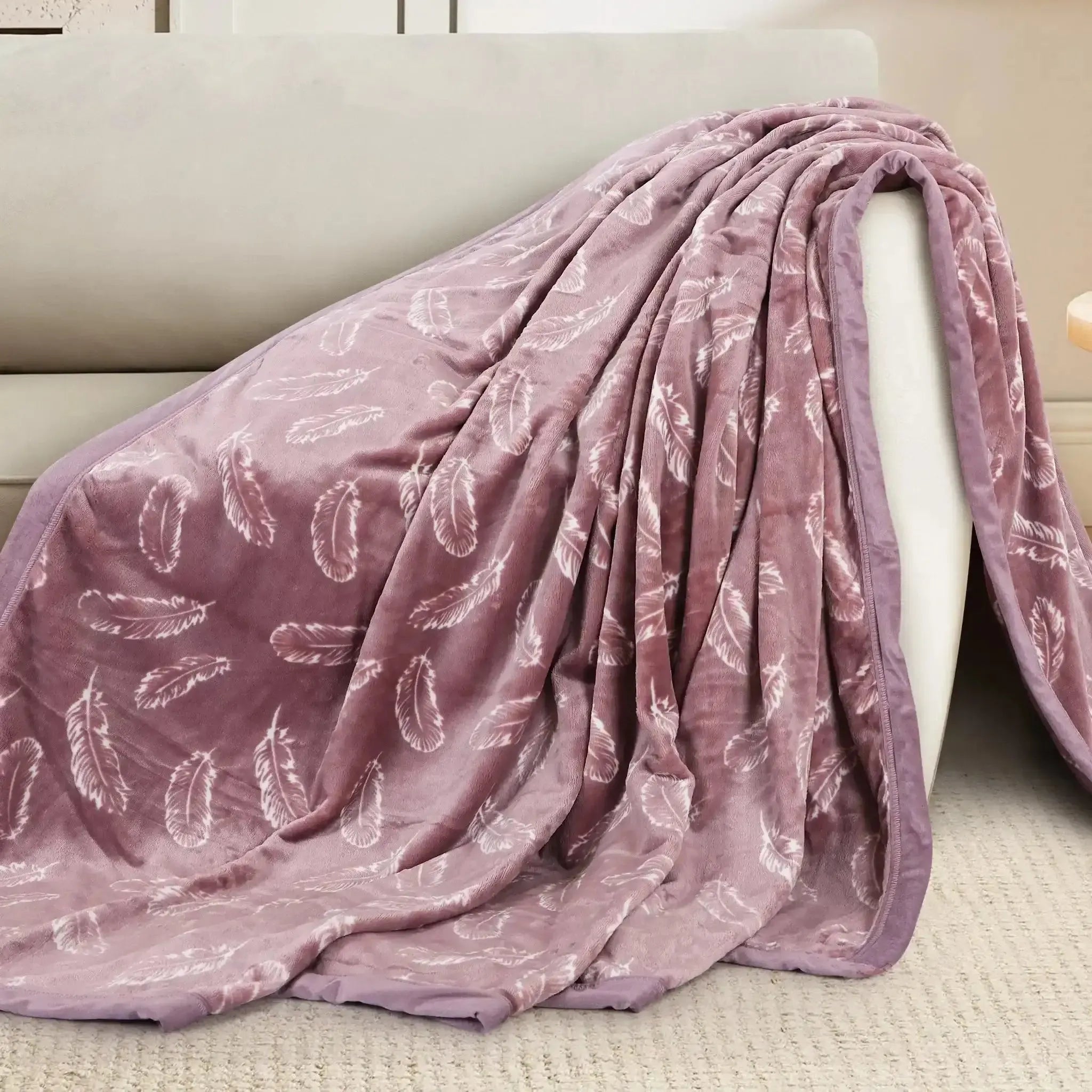 Malako Plush Mauve Single Bed AC Blanket