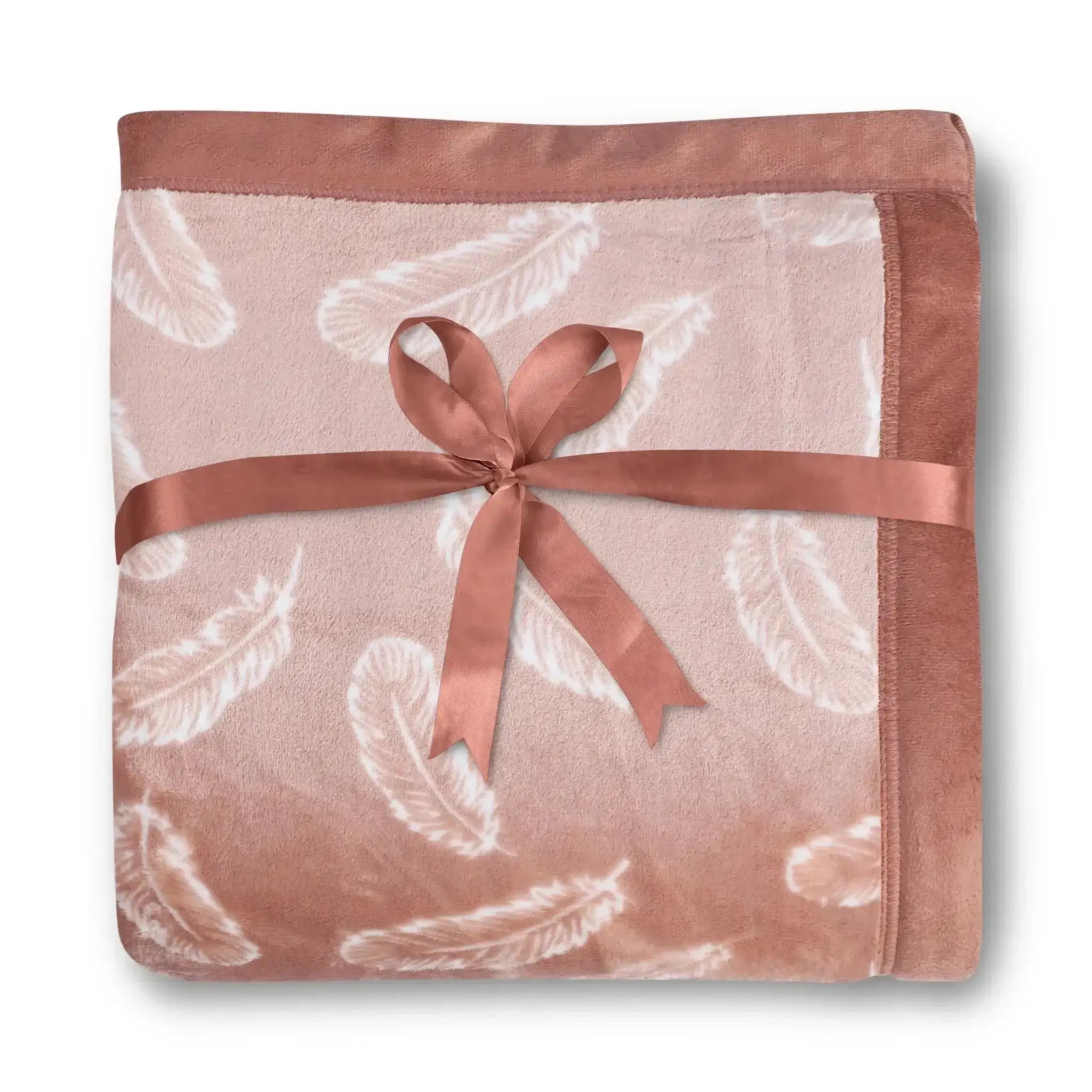 Malako Plush Peach Single Bed AC Blanket