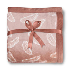 Malako Plush Peach Single Bed AC Blanket