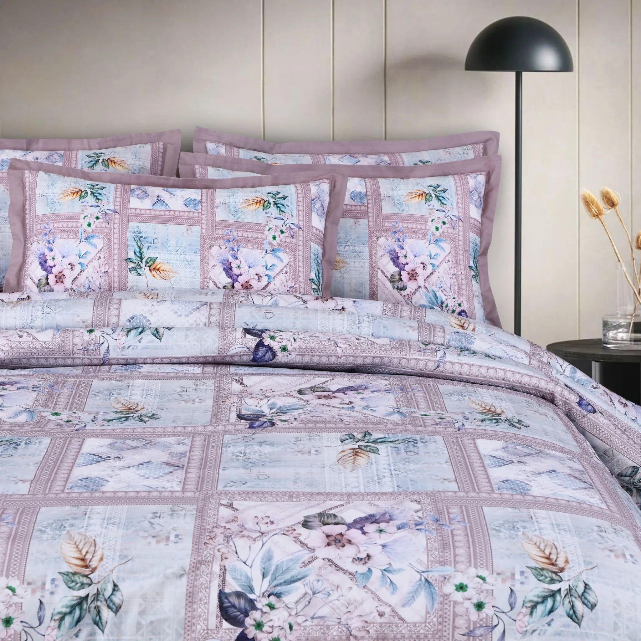 Multicolor floral 100% cotton bedsheet set India