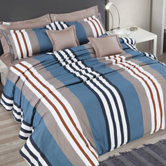 Malako Sion 100% Cotton Geometrical King Size Bedsheet with 2 Pillow Covers