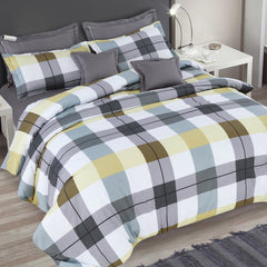 Malako Sion 100% Cotton Geometrical King Size Bedsheet with 2 Pillow Covers