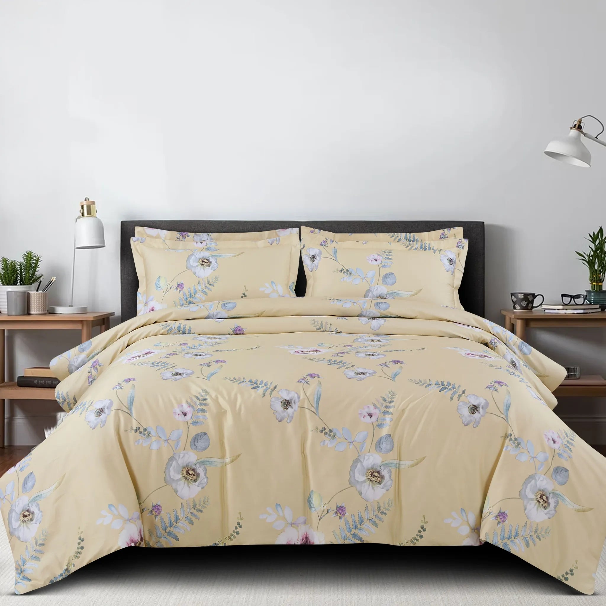 Yellow_floral_Egyptian_cotton_bedding_set