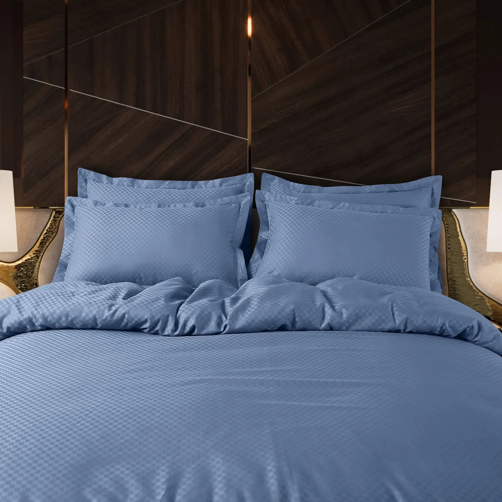 blue jacquard duvet cover