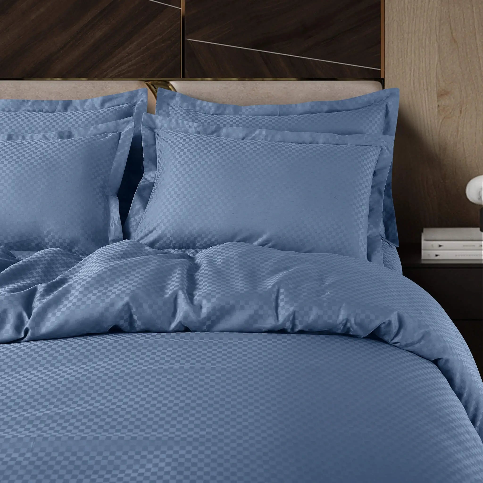 blue jacquard sheets duvet