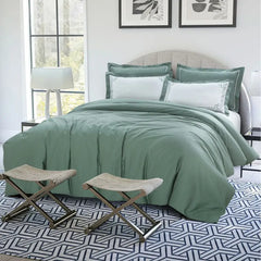green-plain-bed-sheet
