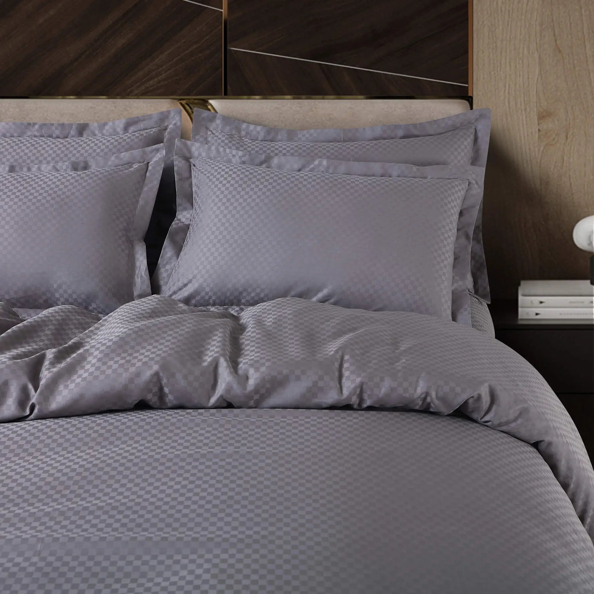 light grey jacquard sheets duvet