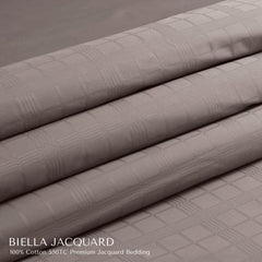 Malako Biella Jacquard Checkered 550 TC 100% Cotton King Size Bedding - MALAKO