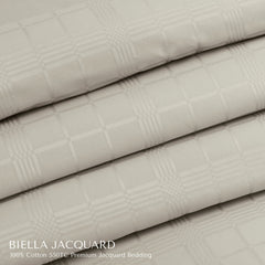 Malako Biella Jacquard Checkered 550 TC 100% Cotton King Size Bedding - MALAKO