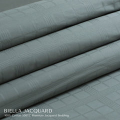 Malako Biella Jacquard Checkered 550 TC 100% Cotton King Size Bedding - MALAKO