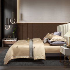 Malako Italian Opulence Cream Jacquard Super King Size 100% Cotton Bedding - MALAKO