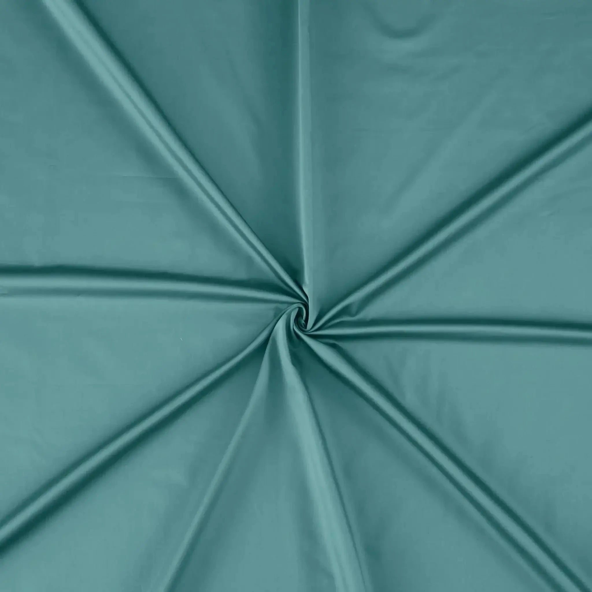 Malako Luxe 550TC 100% Cotton Teal Green King Size Plain Bedsheet with 2 Striped Pillow Cases