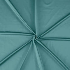 Malako Luxe 550TC 100% Cotton Teal Green King Size Plain Bedsheet with 2 Striped Pillow Cases
