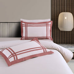 Malako Luxe: Bodo Collection 550TC Almond Beige 100% Cotton Super King Size Bedding - MALAKO