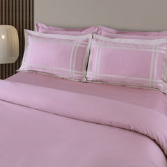 Malako Luxe: Bodo Collection 550TC Blush Pink 100% Cotton Super King Size Bedding - MALAKO