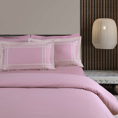Malako Luxe: Bodo Collection 550TC Blush Pink 100% Cotton Super King Size Bedding - MALAKO