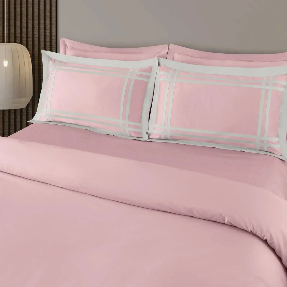 Malako Luxe: Bodo Collection 550TC Blush Pink 100% Cotton Super King Size Bedding