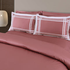 Malako Luxe: Bodo Collection 550TC Cedar Rust 100% Cotton Super King Size Bedding - MALAKO