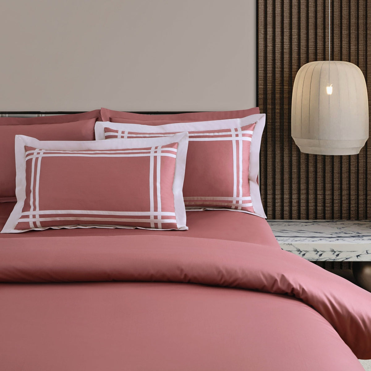 Malako Luxe: Bodo Collection 550TC Cedar Rust 100% Cotton Super King Size Bedding - MALAKO